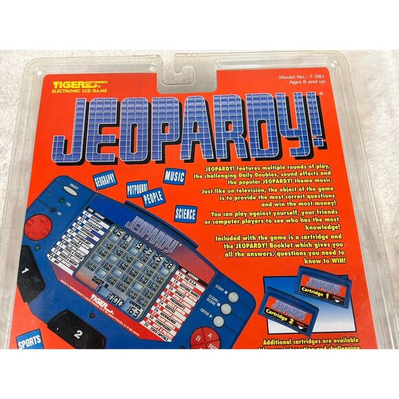 NEW Tiger Electronics Jeopardy Hand Held LCD Game Show 1997 Model 7-581 Sealed - Picture 8 of 8